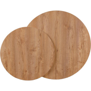 MaximaVida ronde set tafelbladen Kiev 75 cm - rustiek eikenhout fineer