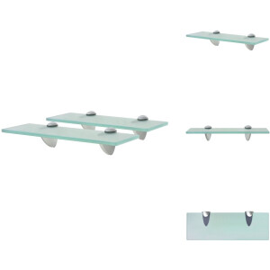 vidaXL Zwevende Plank - Zwevende Planken - Wandplank - Wandplanken - Schappen zwevend 2 st 30x10 cm 8 mm glas