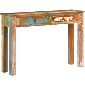 vidaXL - Wandtafel - 110x30x75 - cm - massief - gerecycled - hout