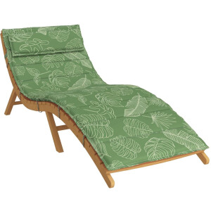 vidaXL - Zon - Ligzitzak - Kussen - Groen - 178 - x - 60 - x - 4 - cm - Oxford - stof