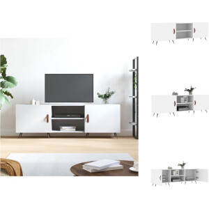 vidaXL Tv-meubel - Tv-meubelen - Tv Kast - Opbergkast - Tv-meubel 150x30x50 cm bewerkt hout wit