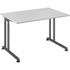 Bureau ZENO in hoogte verstelbaar 120 x 80 Wit/grafiet