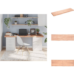 vidaXL Tafelblad - Tafelbladen - Plank - Houten Tafelblad - Tafelblad 180x50x(2-6)cm behandeld massief eikenhout lichtbruin
