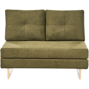 JERSLEV - 2-zits slaapbank - Groen - Polyester