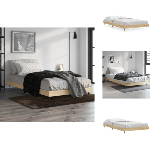 vidaXL Bedframe - Bedframes - Slaapkamermeubel - Slaapmeubel - Bedframe zonder matras hout sonoma eikenkleurig 100x200 cm