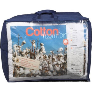 Katoenen dekbed Cotton Comfort - 4-seizoenen dekbed - Antilallergisch - 90 graden wasbaar - 200x220cm