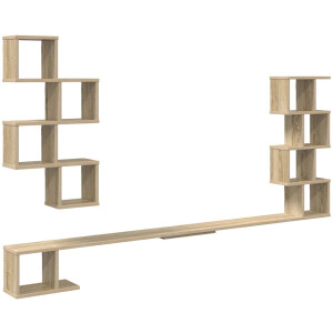 vidaXL - Wandgemonteerd - TV - Rek - Sonoma - Eiken - 160 - x - 15 - x - 94 - cm