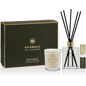 Riverdale - Geschenkset - Tea & Cardamom - Small - Groen - Geurstokjes, geurkaars en huisparfum