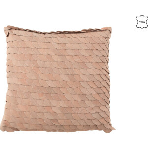 J-Line kussen Schub Vierkant - leer - roze