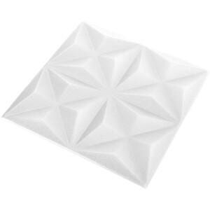 vidaXL - Wandpanelen - 48 - st - 50 - x - 50 - cm - Origami - Wit - XPS - Schuim