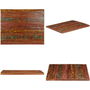 vidaXL Tafelblad rechthoekig 90x80x2,5 cm massief gerecycled hout - Tafelblad - Tafelbladen - Vervangend Tafelblad - Meubelpaneel