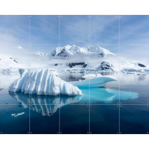 IXXI Icy waters around Paradise Bay, Antarctica, Jan Becke - 100 x 80 cm - Gratis ophangtool - Grote wanddecoratie en posters - Fotografie
