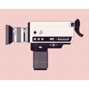 IXXI Super 8 Camera, Florent Bodart - 100 x 80 cm - Gratis ophangtool - Grote wanddecoratie en posters - Minimalistisch, Grafisch Ontwerp, Klassiek