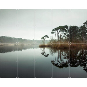 IXXI Silence at the lake, Claire Droppert - 100 x 80 cm - Gratis ophangtool - Grote wanddecoratie en posters - Naturalisme, Realisme, Fotografie