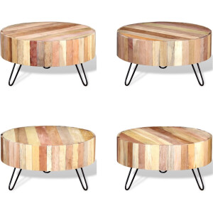 vidaXL Salontafel massief gerecycled hout - Salontafel - Salontafels - Houten Salontafel - Houten Salontafels