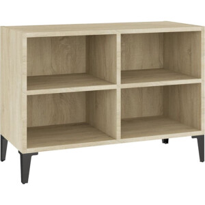 vidaXL - Tv-meubel - met - metalen - poten - 69,5x30x50 - cm - sonoma - eikenkleurig