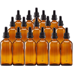 50x Pipetflesjes 100ml - Glazen Flesje met Pipet - 100 ml Pipetflesjes met Garantiesluiting