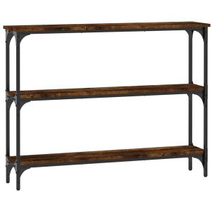 vidaXL - Wandtafel - 100x22,5x75 - cm - bewerkt - hout - gerookt - eikenkleurig