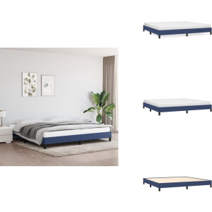 vidaXL Bedframe - Bedframe - Bed - Slaapmeubel - Bedframe zonder matras stof blauw 200x200 cm