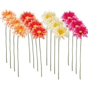 Emerald - Kunstbloem Gerbera Mini 50cm - Set van 16 - Kunstplant voor binnen