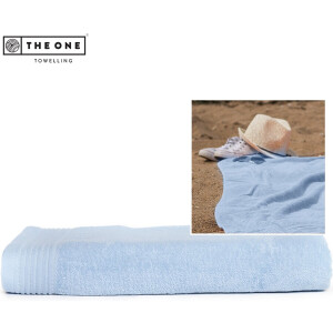 The One Towelling Classic Strandlaken - 100 x 180 cm - Strand handdoek - Hoge vochtopname - 100% Gekamd katoen - Lichtblauw