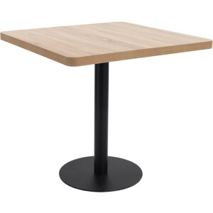 vidaXL - Bistrotafel - 80x80 - cm - MDF - lichtbruin