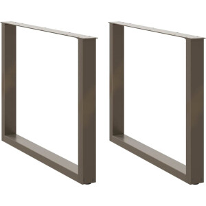 vidaXL - Eettafelpoten - 2 - st - U-vormig - 100x(72-73) - cm - staal - naturel