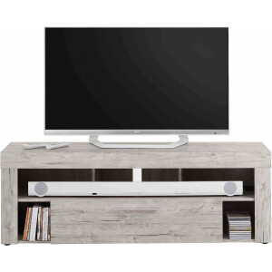 TV-meubel Enrico Zandeiken - Breedte 150 cm - Hoogte 53 cm - Diepte 41.4 cm - Met lades - Met planken - Zonder deuren