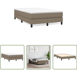 vidaXL Boxspringbed - Boxspring - Boxspring met matras stof taupe 120x190 cm - Slaapcomfort - Taupecleur - Tweepersoonsbed
