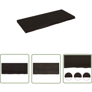 vidaXL Houten Wandplank - Wandplanken - Wandschap behandeld massief eikenhout donkerbruin - Eikenhouten Wandplank - Vintage Wandplank - Industriële Wandplank