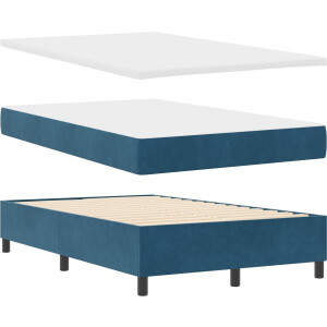 vidaXL - Boxspring - bed - met - hoofdeinde - Donkerblauw - 200 - x - 120 - cm - Fluweel
