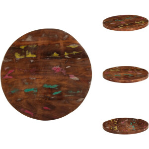 vidaXL Vervangend Tafelblad - Meubelpaneel - Blad - Houten Blad - Tafelblad rond Ø 40x1,5 cm massief gerecycled hout