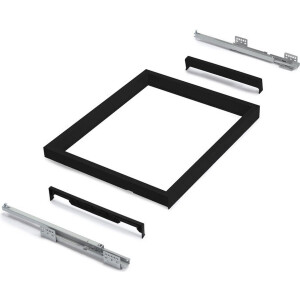 Frame met soft-close geleiders voor kastaccessoires Hack, 860 - 894, Structuurzwart gelakt