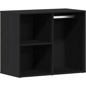 vidaXL - Cosmetiek - Kast - Zwart - Eiken - 80 - x - 40 - x - 65 - cm - Bewerkt - hout