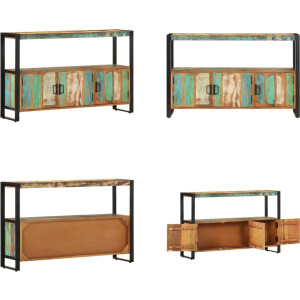 vidaXL Dressoir 120x30x75 cm massief gerecycled hout - Dressoir - Dressoirs - Kast - Kasten