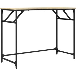 vidaXL - Bureau - 100x45x76 - cm - hout - en - gepoedercoat - staal - sonoma - eiken