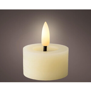 LED Theelichtset wax crème Ø4,4xH5,2cm