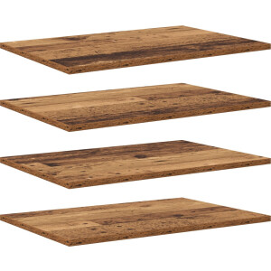 vidaXL - Boekenplank - Bord - 4 - pcs - Bruin - 60 - x - 40 - x - 1,5 - cm - Bewerkt - hout