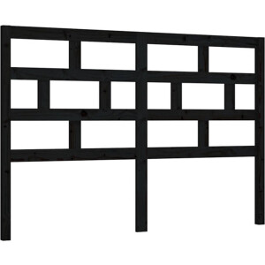 vidaXL - Hoofdbord - 156x4x100 - cm - massief - grenenhout - zwart