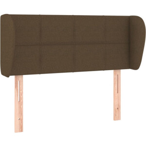 vidaXL - Hoofdbord - met - randen - 93x23x78/88 - cm - stof - donkerbruin