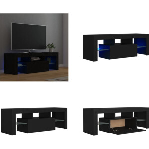 vidaXL - Tv-meubel - met - LED-verlichting - 120x35x40 - cm - zwart