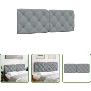 vidaXL Hoofdkussen - Hoofdbordkussens - Hoofdbordkussen 140 cm stof lichtgrijs - Hoofdbekleding - Slaapkamerdecoratie - Decoratief Kussen