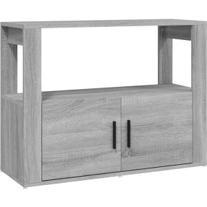 vidaXL - Dressoir - 80x30x60 - cm - bewerkt - hout - grijs - sonoma - eikenkleurig