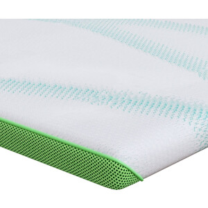 vidaXL - Matras - Topper - Wit - en - Groen - 140 - x - 200 - cm - Jacquard - Stof