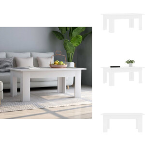 vidaXL Salontafel - Salontafels - Koffietafel - Koffietafels - Salontafel 100x60x42 cm bewerkt hout wit