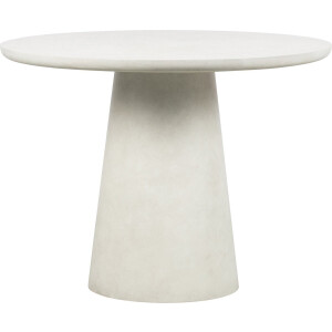 WOOOD Damon Ronde Eettafel - Betonlook - Wit - 76x100x10