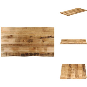 vidaXL Tafelblad - Tafelbladen - Vervangend Tafelblad - Meubelpaneel - Tafelblad met natuurlijke rand 120x60x2,5 cm massief mangohout