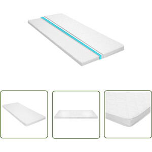 vidaXL Koudschuim Matras - Dekmatras - Topmatras ei-profiel 6 cm koudschuim 80x200 cm - Topmatras - Slaapcomfort - Ergonomisch Matras