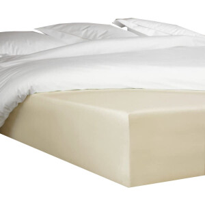 De Witte Lietaer - Jersey Elastan - Hoeslaken - Lits-jumeaux - 200x200 cm - Beige Sand