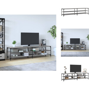 vidaXL Tv Meubel - Tv Meubels - Tv Wandmeubel - Tv Tafel - Tv-meubel 200x30x50 cm bewerkt hout metaal grijs sonoma eiken